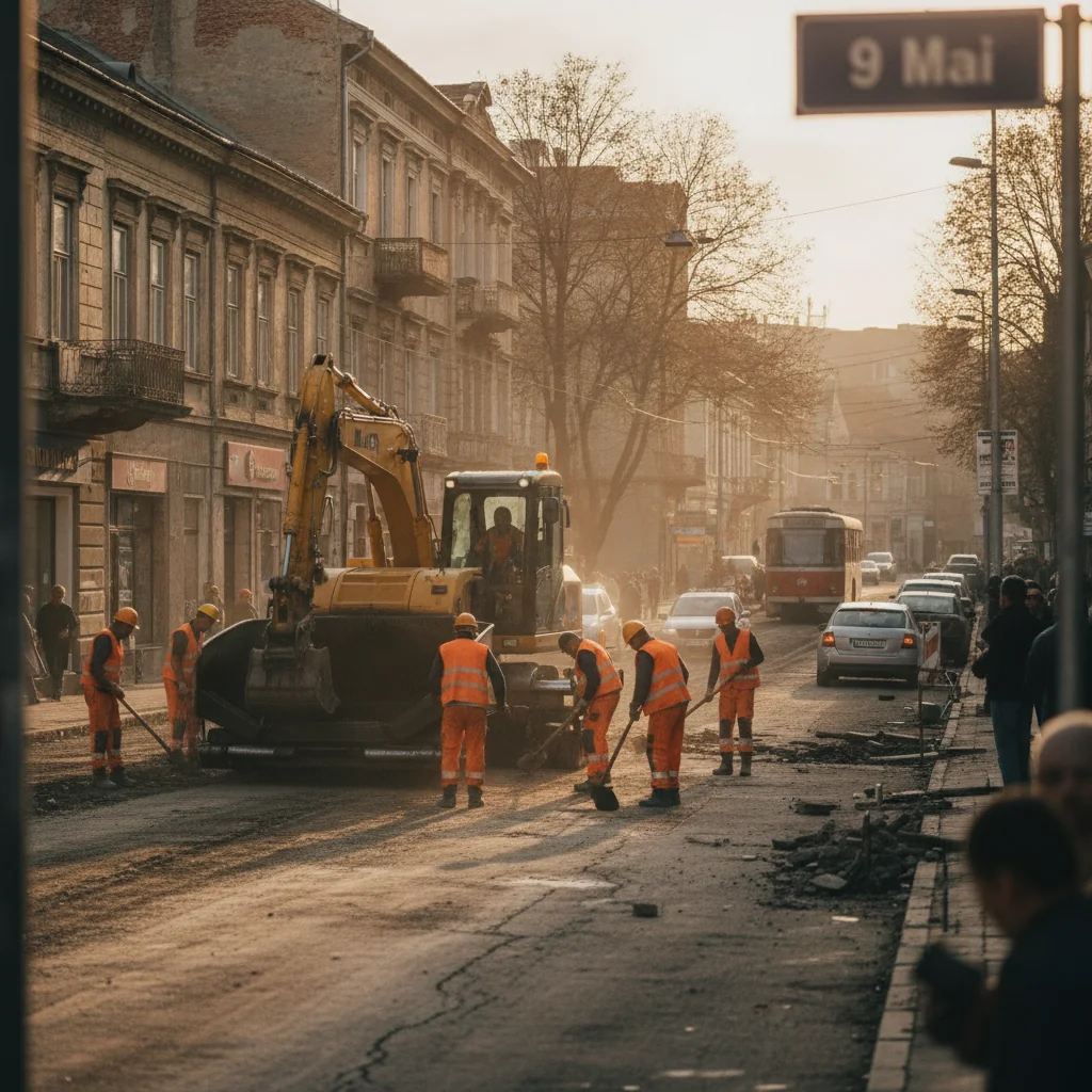 Strada 9 Mai din Zalău intră în reparații capitale