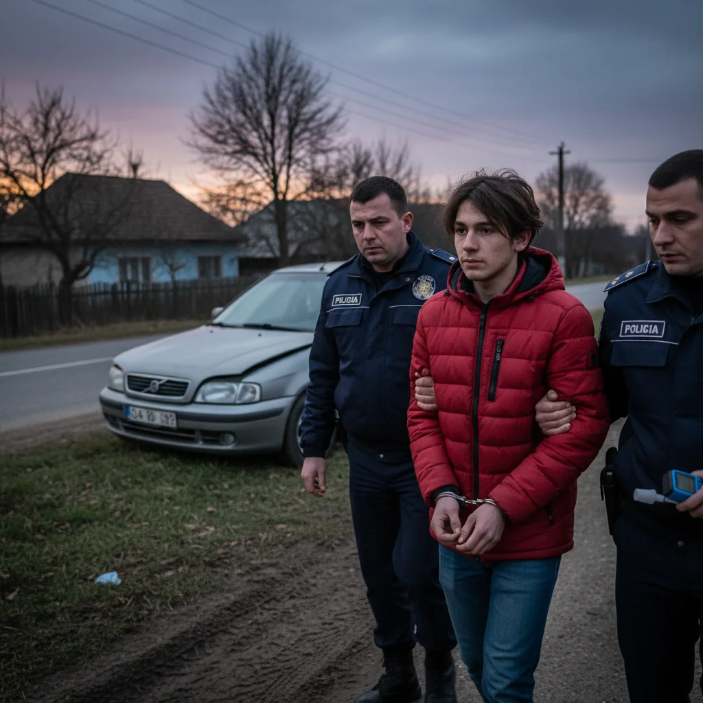 Tânăr de 18 ani din Șimișna, oprit de polițiști la volan băut și fără permis, caz înregistrat la Zalău