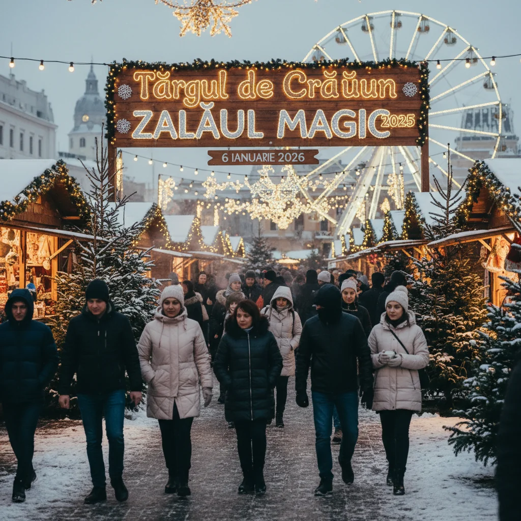 Târgul de Crăciun „Zalăul Magic 2025” aduce atmosfera de sărbătoare în Zalău până pe 6 ianuarie 2026