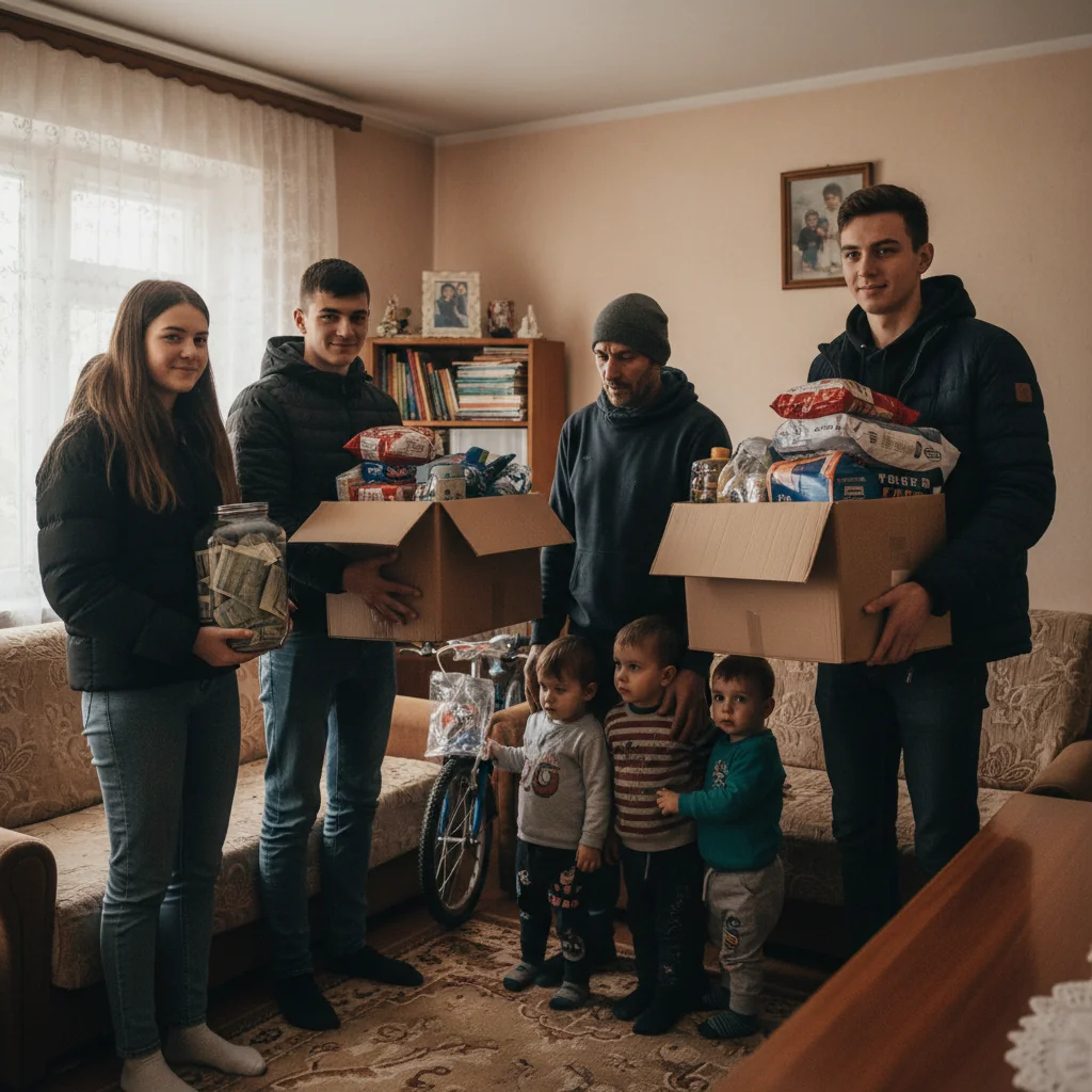 Tineri din Cehei și Preoteasa aduc sprijin vital lui Daniel din Sici, tată singur a trei copii