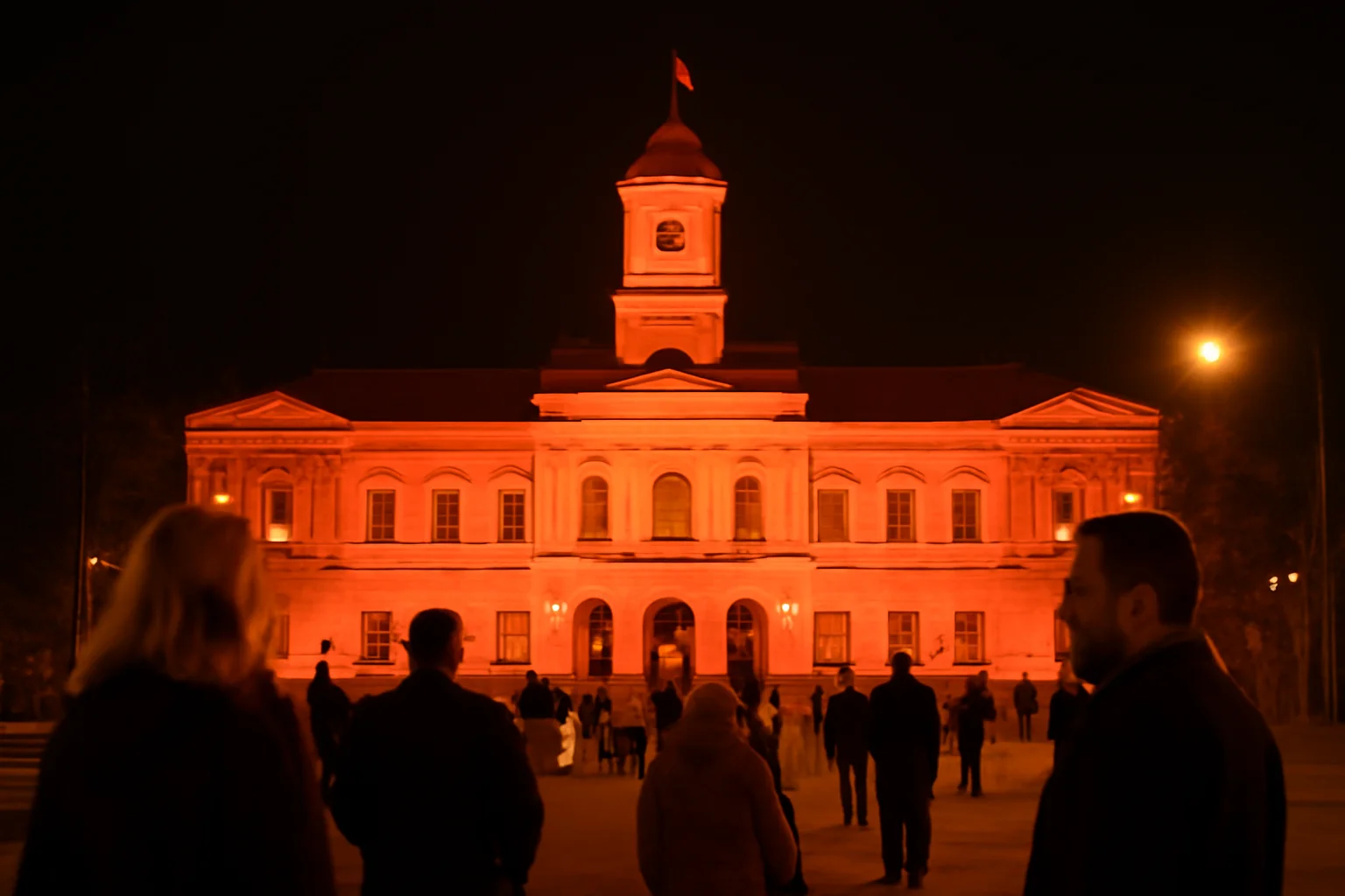 Zalău marchează Ziua Mondială a Luptei Împotriva Cancerului prin iluminare în portocaliu