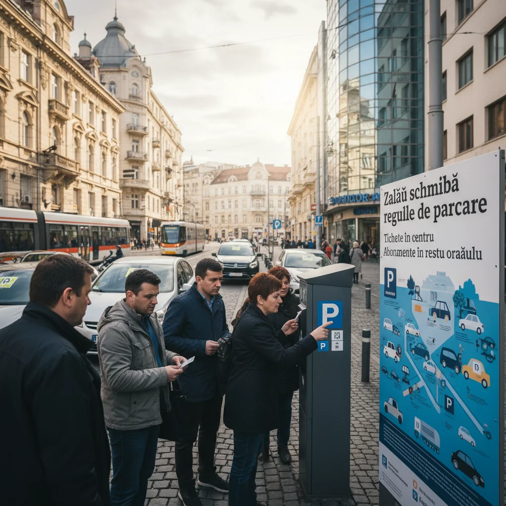Zalău schimbă regulile de parcare: tichete în centru, abonamente în restul orașului