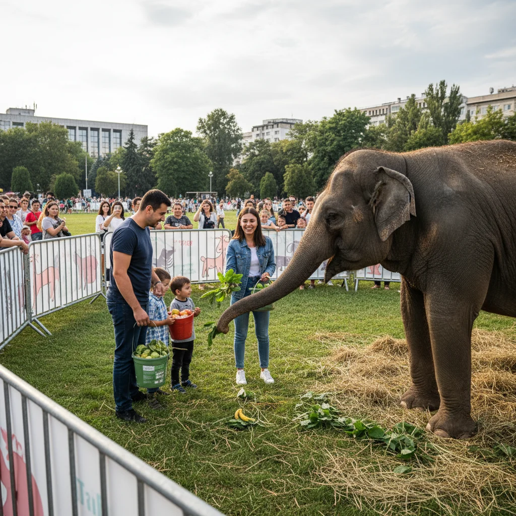 Zoo Park România aduce la Zalău elefanti de hrănit